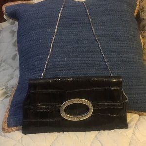 BRIGHTON Croc Clutch Bag with Crossbody Chain
